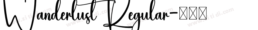 Wanderlust Regular字体转换